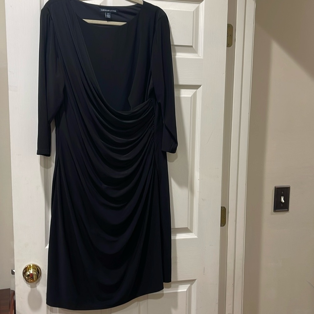 American Living Black Long Sleeve Dress